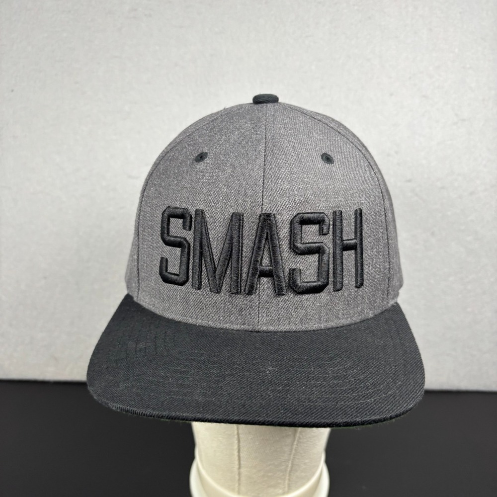 The Nash Collection SMASH Hat Grey Black Two Tone Snapback Cap Unisex Adult OSFM